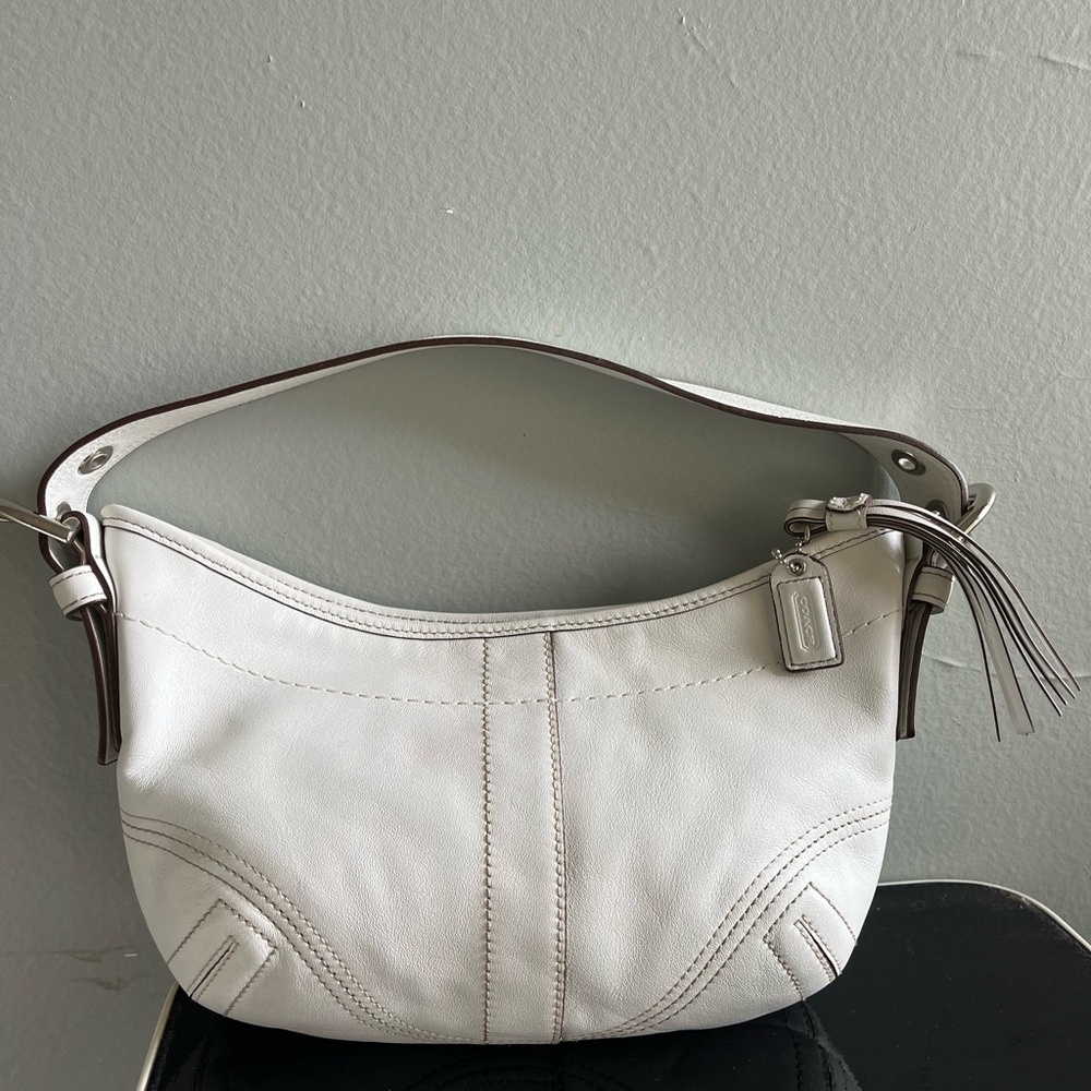 COACH soho Demi purse handbag signature jacquard shoulder bag small travel hobo